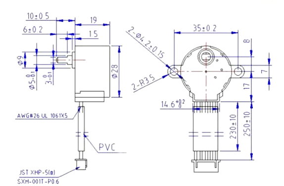 28-BYJ48 dimensions