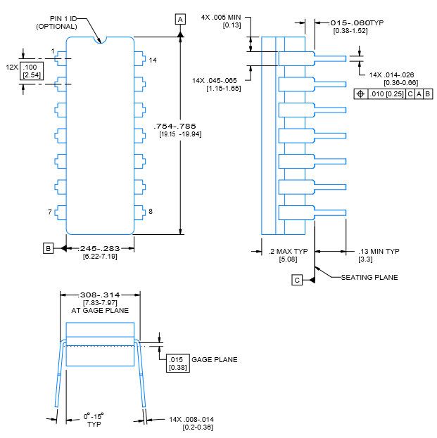  2D Model of TL072 op-amp IC