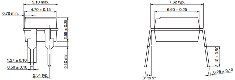 Dimensions of SFH620A