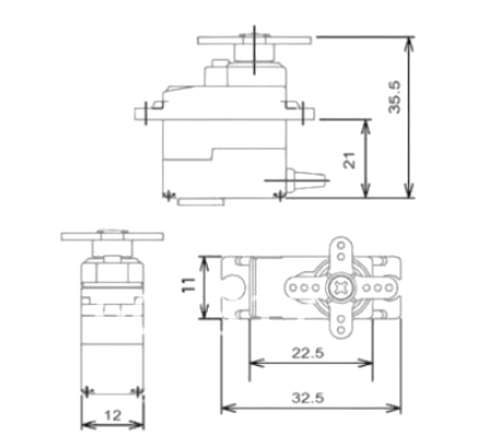 MG90S Dimensions