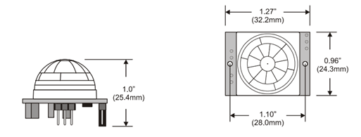 PIR Sensor Dimensions