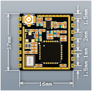 SX1278 module dimensions 